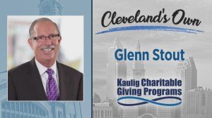 Graphic with Glenn's photo and the text "Cleveland's Own Glenn Stout"