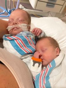 two babies in hospital