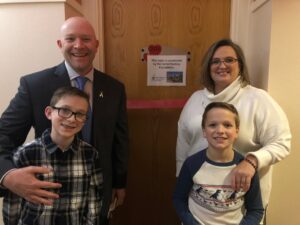 The Nedley Family at Ribbon Cutting for their Room Sponsorship